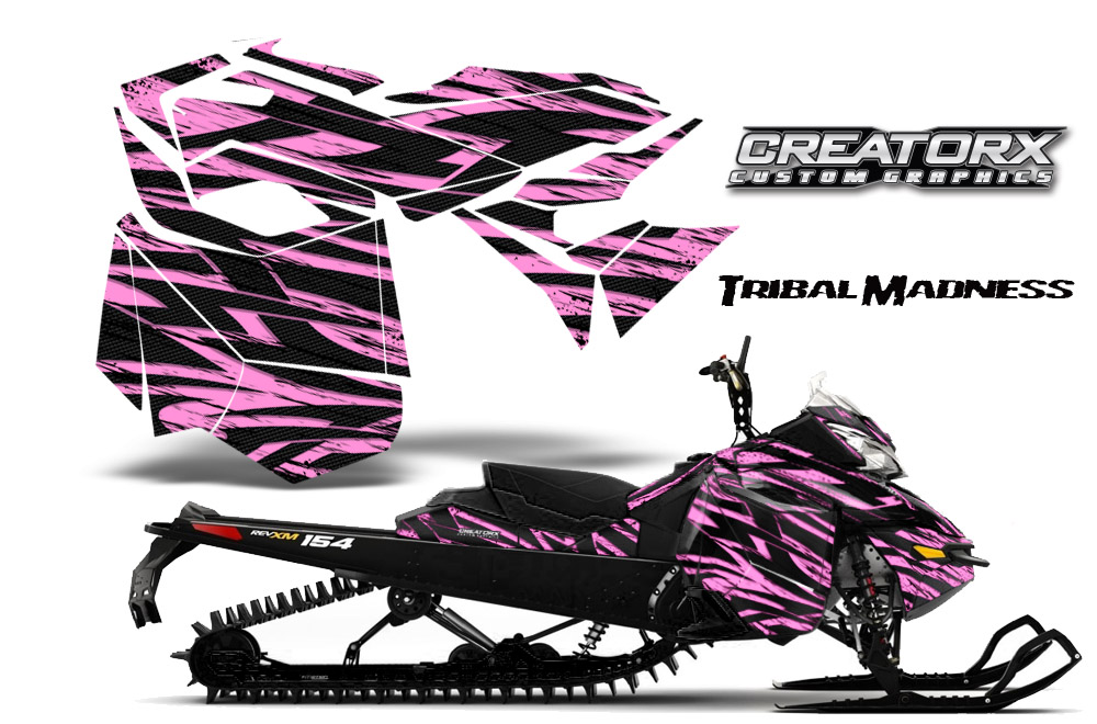 Skidoo Rev XM Graphics Kit Tribal Madness Pink Light